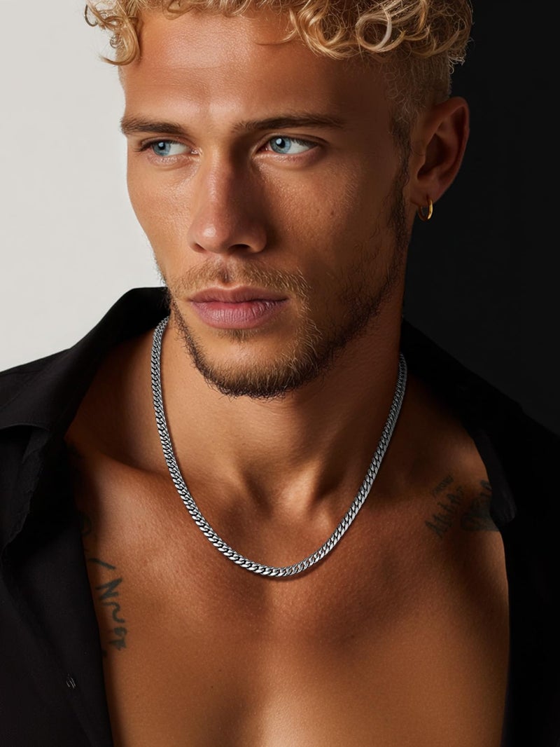 ChainsPro 316L Stainless Steel Men Cuban Necklace 22inch 6MM Chain Mens Gifts - Image 5